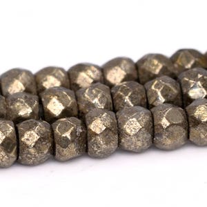 3x2MM Copper Pyrite Beads Grade AAA Natural Gemstone Full Strand Faceted rondelle Loose Beads 15&quot; BULK LOT 1,3,5,10 and 50 (102318-500)