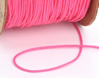 High Quality 0.8MM Rose Red Knotting Macrame Cord Braided Thread No Elasticity 1 Spool 80 Meters Bulk Lot Options (64049-S2453)