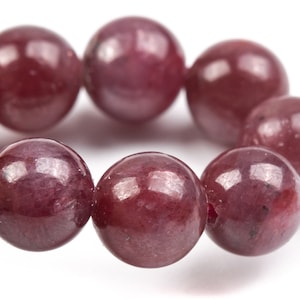 7-8MM Ruby Beads Red Bracelet Grade AAA Genuine Natural Round Gemstone 7&quot; Bulk Lot Options (124871h-4121)