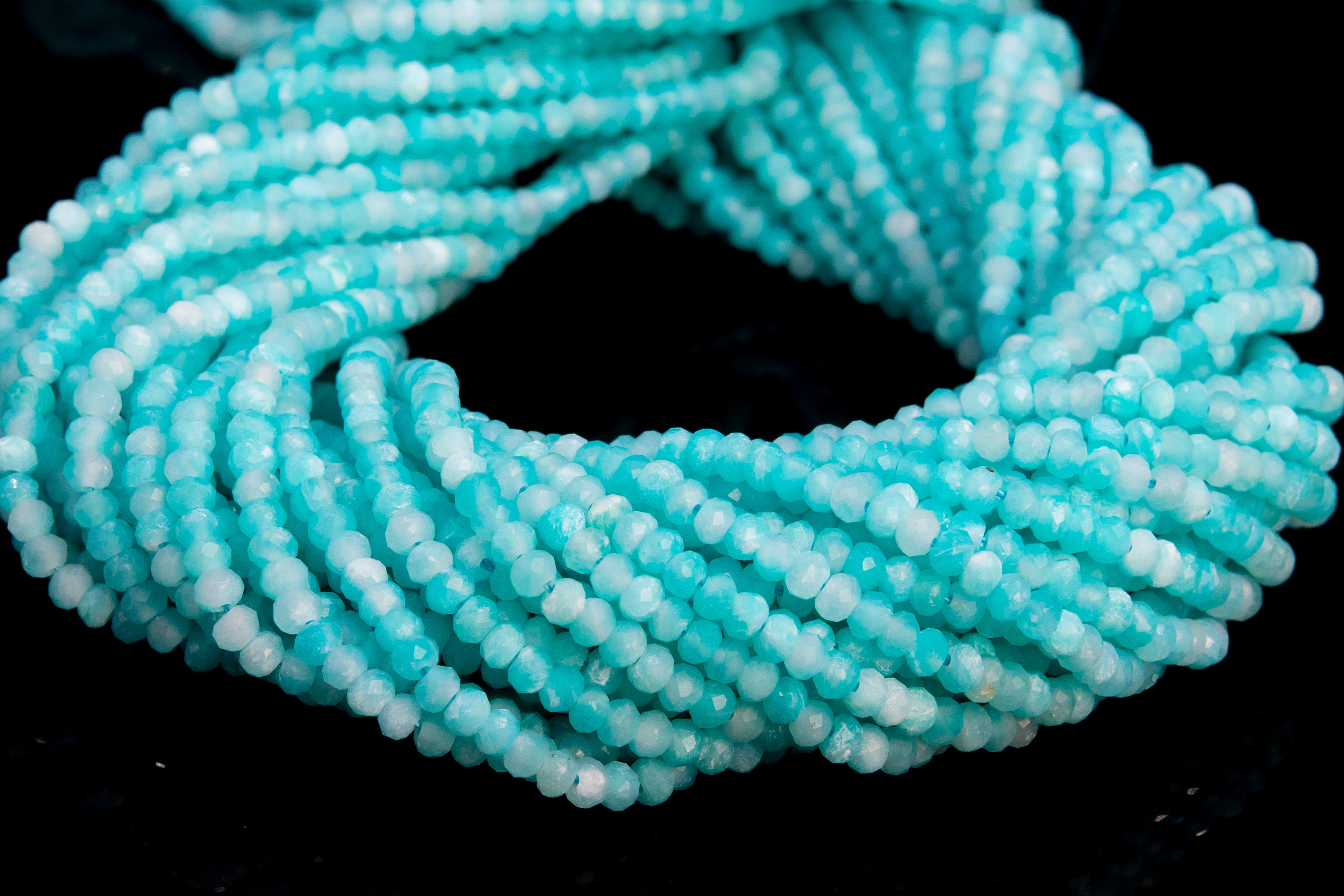 3x2MM Natural Multicolor Amazonite Beads Grade AAA Rondelle Loose Beads 15" 
