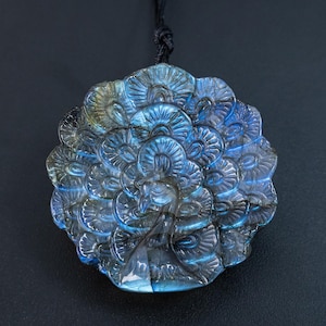 Genuine Natural Blue Flash Labradorite Displaying Peacock Pendant Grade AAA Gemstone Labradorite Pendant
