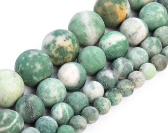 Matte Qinghai Jade Perlen Klasse A echter natürlicher Edelstein Runde lose Perlen 4 MM 6 MM 8 MM 10 MM Massen viel Optionen