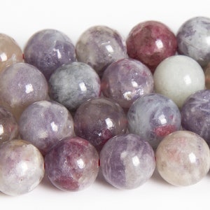 Purple Tourmaline Beads Genuine Natural Grade AAA Gemstone Round Loose Beads 6MM 8MM 10MM Bulk Lot Options