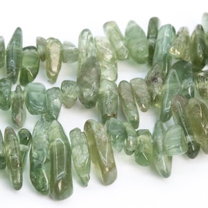 12-24x3-5MM Transparent Green Apatite Beads Stick Pebble Chip Genuine Natural Grade AAA Gemstone Loose Bead 16&quot;/ 8&quot; Bulk Lot Option (112826)