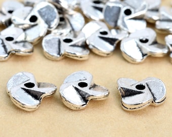 9x2MM Antique Silver Tone Spacer Beads Wavy Flower 15 Pcs Bulk Lot Options (62503-2281)