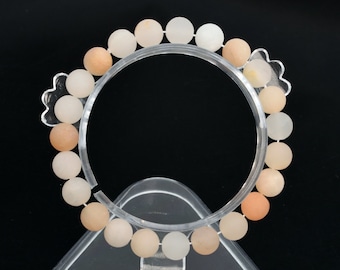8MM Matte Pink Aventurine Beads Bracelet Grade AAA Round Gemstone 7" Bulk Lot Options (106754h-074)