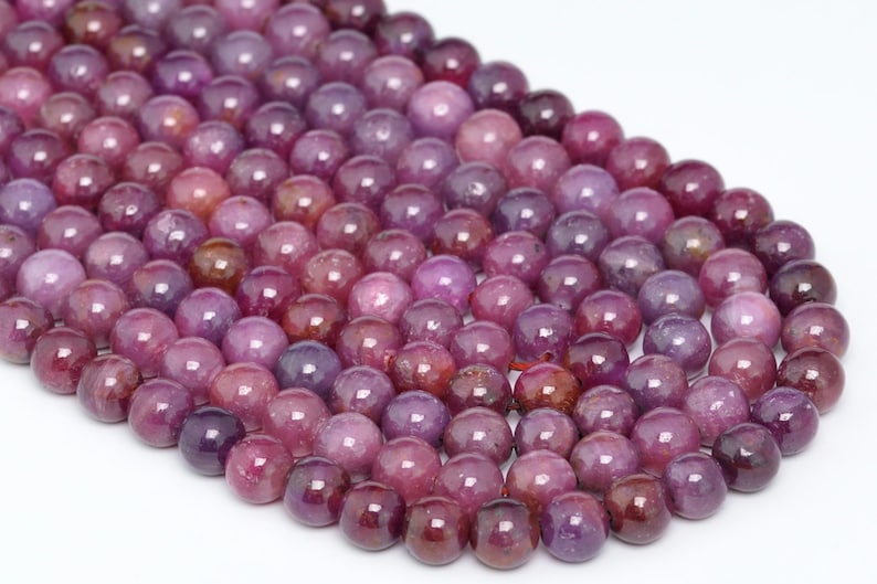 8MM Ruby Beads Grade AAA Genuine Natural Gemstone Full Strand Round Loose Beads 15.5 BULK LOT 1,3,5,10 and 50 100313-285