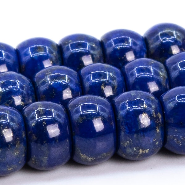 6x4MM Dark Blue Lapis Lazuli Beads Afghanistan Grade AAA Genuine Natural Gemstone Rondelle Loose Beads 15.5"/ 7.5" Bulk Lot Options (115194)