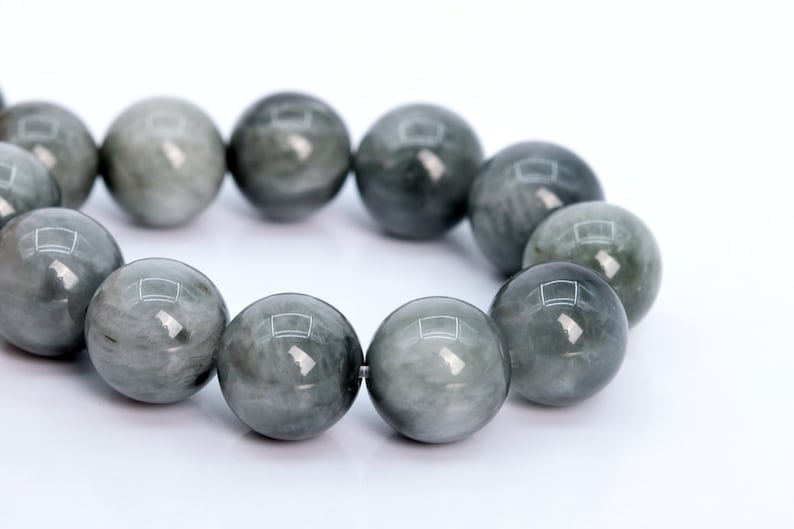 12MM Light Gray Chrysoberyl Cat Eye Beads AA Genuine Natural Gemstone Half Strand Round Loose Beads 8 BULK LOT 1,3,5,10,50 105932h-1786