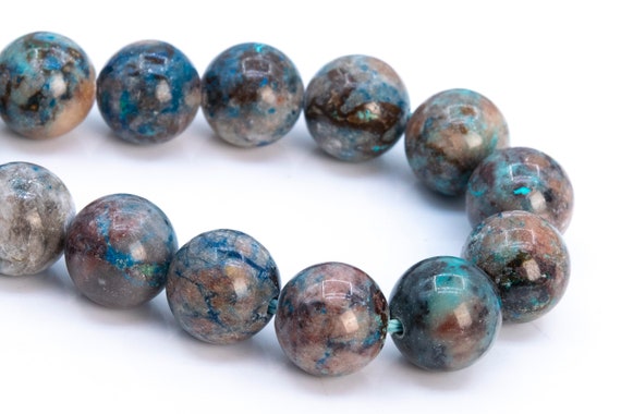 9-10 MM マルチカラー アズライト マラカイト クォーツ ビーズ
