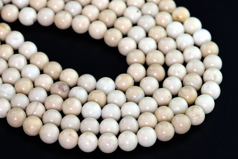 Ivory Fossil Jasper Beads Grade AA Genuine Natural Gemstone Etsy