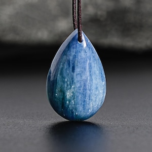 Unique Natural Kyanite Pendant Grade AAA 22X13X7MM Blue Pendant Teardrop Pendant Gemstone Pendant Only One(900254)