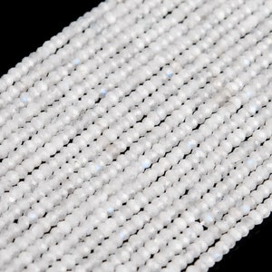 2x1.5MM Rainbow Moonstone Beads Grade A Genuine Natural Gemstone Full Strand Faceted Rondelle LooseBeads 15.5&quot;Bulk Lot Options (120623-2916)