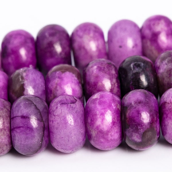 Purple Jasper Beads Sugilite Purple Color Grade AAA Natural Stone Rondelle Loose Beads 6MM 8MM Bulk Lot Options