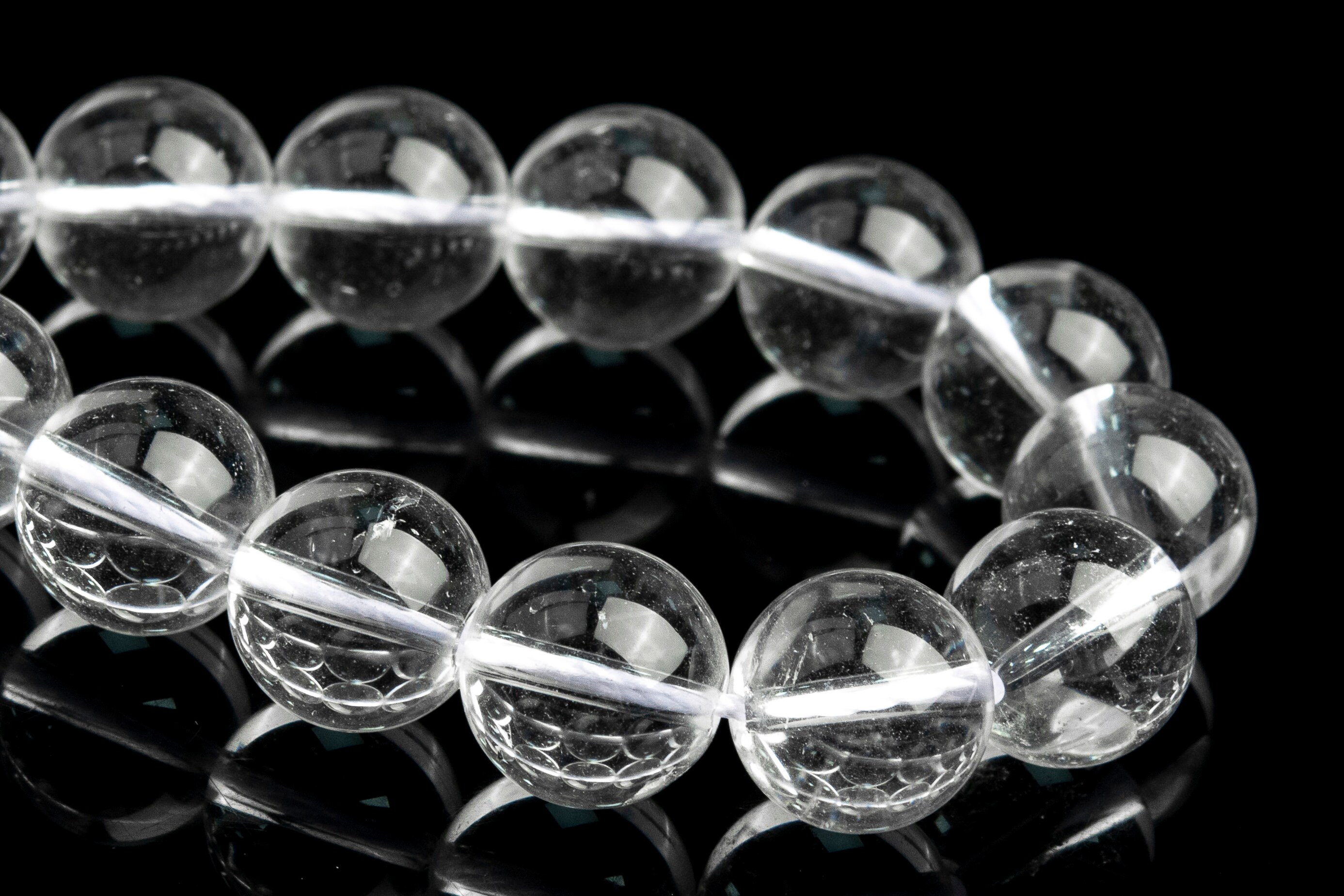 Crystal Clear Quartz Beads Genuine Natural Grade AA Gemstone Round