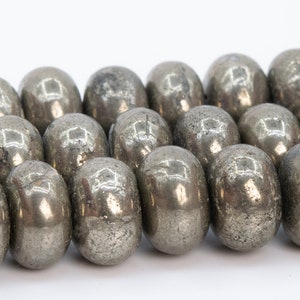 8x5MM Copper Pyrite Beads Grade AAA Natural Gemstone Rondelle Loose Beads 15&quot; / 7.5&quot; Bulk Lot Options(102141)