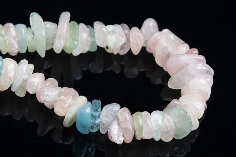 Genuine Natural Beryl Morganite Aquamarine Loose Beads Grade AA Pebble Chips Shape 4-10mm Genuine Natural Beryl Morganite Aquamarine Loose Beads Grade AA Pebble Chips Shape 4-10mm