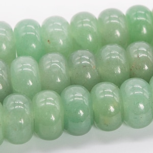 10x6MM Parsley Bunch Aventurine Beads Grade AAA Genuine Natural Gemstone Rondelle Loose Beads 15&quot; / 7.5&quot; Bulk Lot Options (110563)