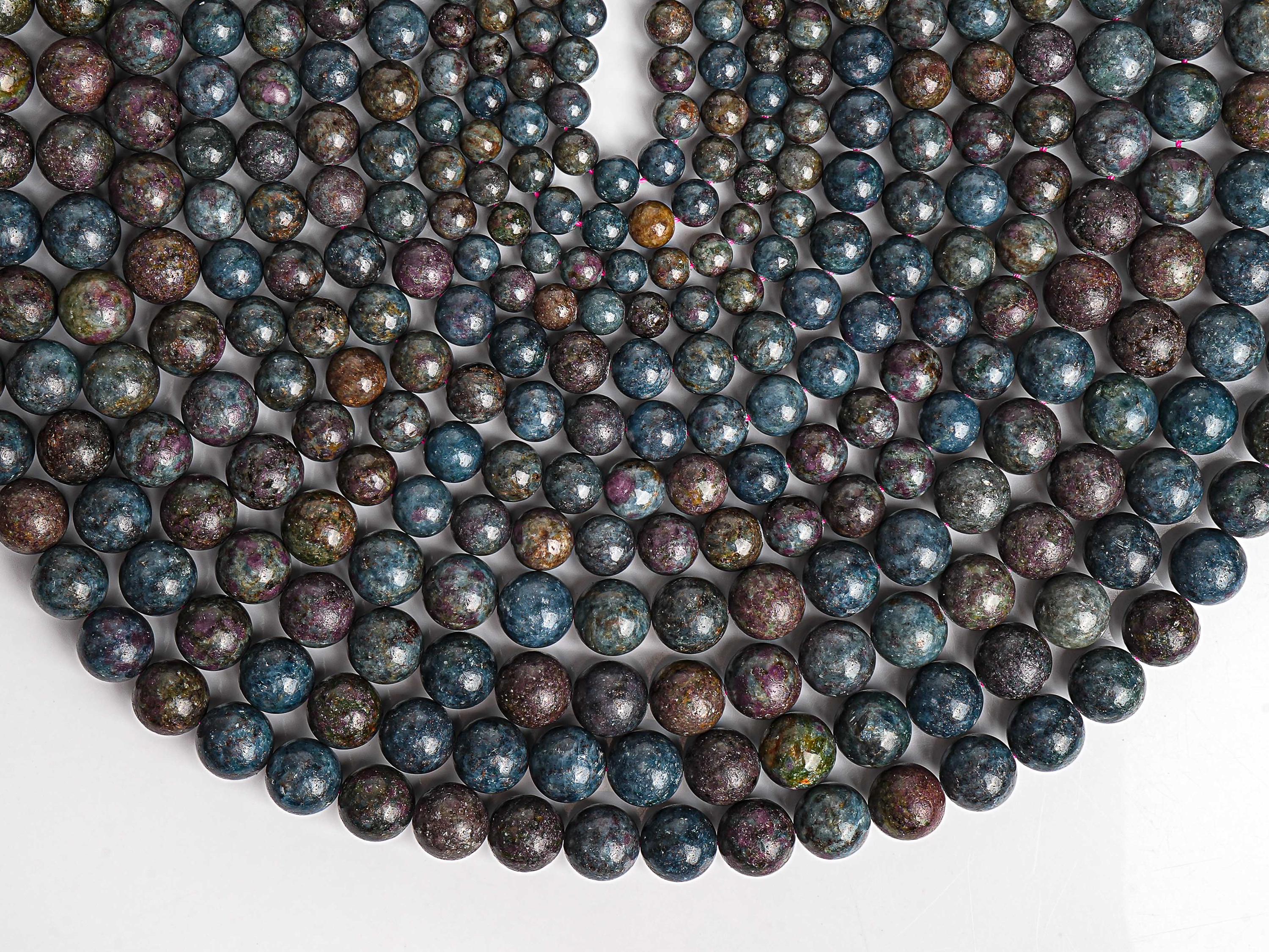 Ruby Bulku Dark Red Blue Ruby Sapphire Beads Genuine Natural Grade A+ Gemstone ...