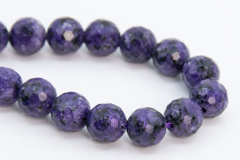 8MM Deep Purple Charoite Beads Grade A Natural Micro Faceted Round Loose Beads 15 Bulk Lot Options 109613