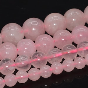 Rose Quartz Beads Grade A Gemstone Round Loose Beads 4MM 6MM 8MM 10MM 16MM Bulk Lot Options