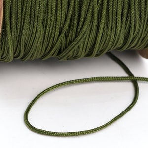 High Quality 0.8MM Army Green Knotting Macrame Cord Braided Thread No Elasticity 1 Spool 80 Meters Bulk Lot Options (64076-S2457)