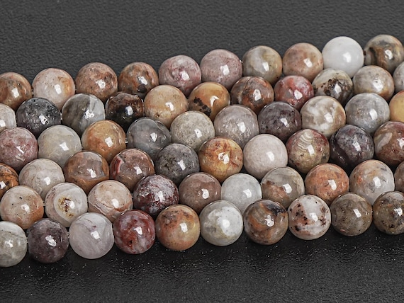 Perle rotonde di agata druzy nera grigia naturale opaca da 6 mm, 8 mm e 10 mm con cristallo di quarzo, filo da 15,5 - Italia