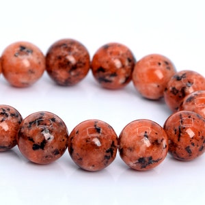8MM Deep Orange Red Jade Beads Grade AAA Natural Gemstone Half Strand Round Loose Beads 7" BULK LOT 1,3,5,10 and 50 (106292h-1898)