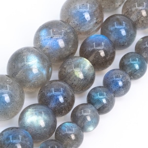 Translucent Gray Labradorite Beads Genuine Natural Grade AAA Gemstone Round Loose Beads 6MM  8MM 10MM 12MM 14MM Bulk Lot Options