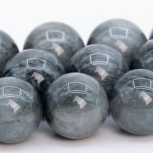 12MM Blue Gray Chrysoberyl Cat Eye Beads Grade A Genuine Natural Gemstone Round Loose Beads 15.5&quot; / 7.5&quot; Bulk Lot Options (109708)