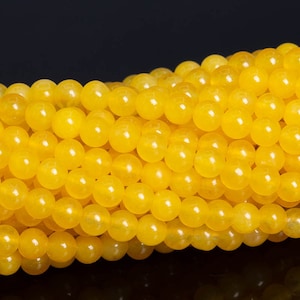 3MM Golden Yellow Malaysian Jade Beads Grade AAA Natural Full Strand Round Loose Beads 15.5&quot; Bulk Lot Options (110823-3251)