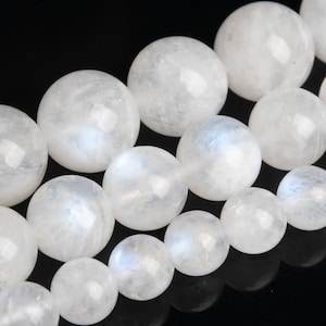 Rainbow Moonstone Beads Genuine Natural Grade AA Gemstone Round Loose Beads 4MM 6MM 8MM 10MM  Bulk Lot Options