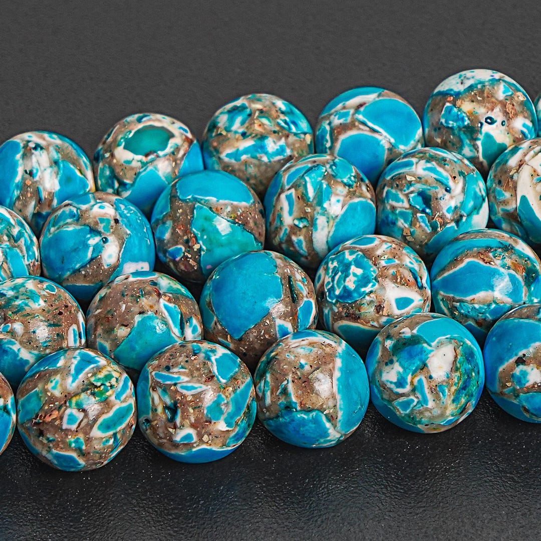 8MM Sky Blue Magnesite Beads Grade A+ Gemstone Round Loose Beads 15