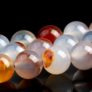 8MM Dendrite Agate Beads Grade AAA Genuine Natural Africa Gemstone Full Strand Round Loose Beads 15&quot; BULK LOT 1,3,5,10 and 50 (103350-785)