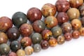 Red Creek Jasper Beads Grade AAA Genuine Natural Gemstone Round Loose Beads 4MM 6MM 8MM 10MM 12MM Bulk Lot Options