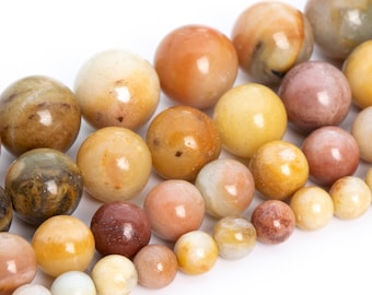 Microcline Beads Grade AAA Genuine Natural Gemstone Round Loose Beads 4MM 6MM 8MM 10MM 12MM Bulk Lot Options