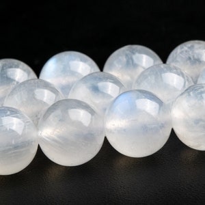 9-10MM Translucent Rainbow Moonstone Beads Grade A+ Genuine Natural Gemstone Round Loose Beads 15.5&quot; / 7.5&quot; Bulk Lot Options (118668)