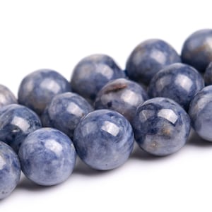 7MM Blue Sapphire Beads Grade A Genuine Natural Gemstone Full Strand Round Loose Beads 15.5&quot; (116905-690)