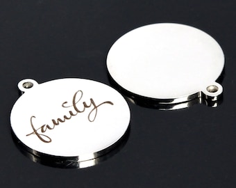 22x20MM Family Round Charm Stainless Steel Bulk Lot Options (40919-2165)