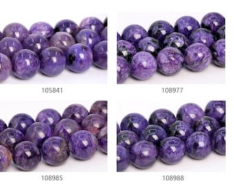 Russia Charoite Beads Genuine Natural Round Gemstone Beads