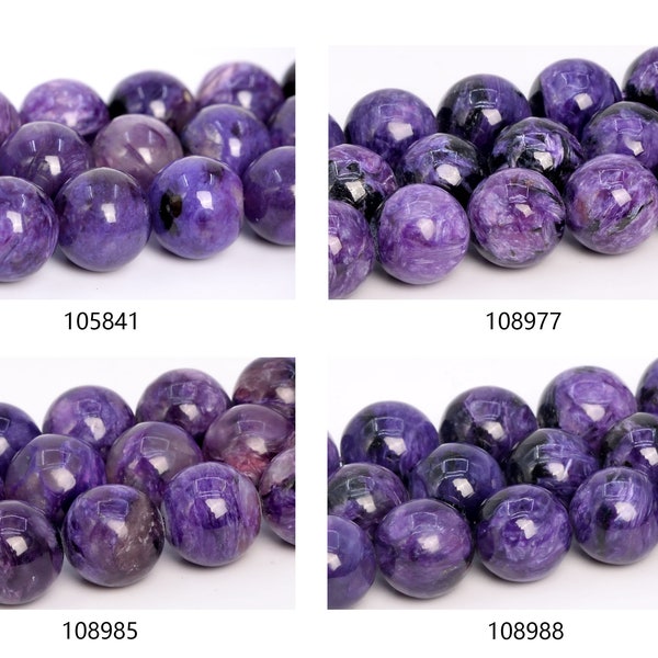 Russia Charoite Beads Genuine Natural Round Gemstone Beads