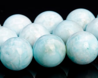 12MM Genuine Hemimorphite Light Blue Beads Grade AA Natural Gemstone Full Strand Round Loose Beads 15.5" (113555-3720)