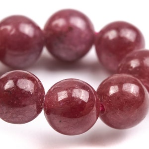 7MM Ruby Beads Red Bracelet Grade AAA Genuine Natural Round Gemstone 7&quot; Bulk Lot Options (124863h-4120)