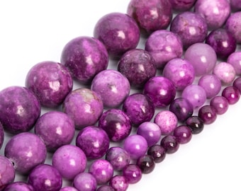 Purple Jasper Beads Sugilite Purple Color Grade AAA Natural Gemstone Round Loose Beads 4MM 6MM 8MM 10MM 12MM Bulk Lot Options