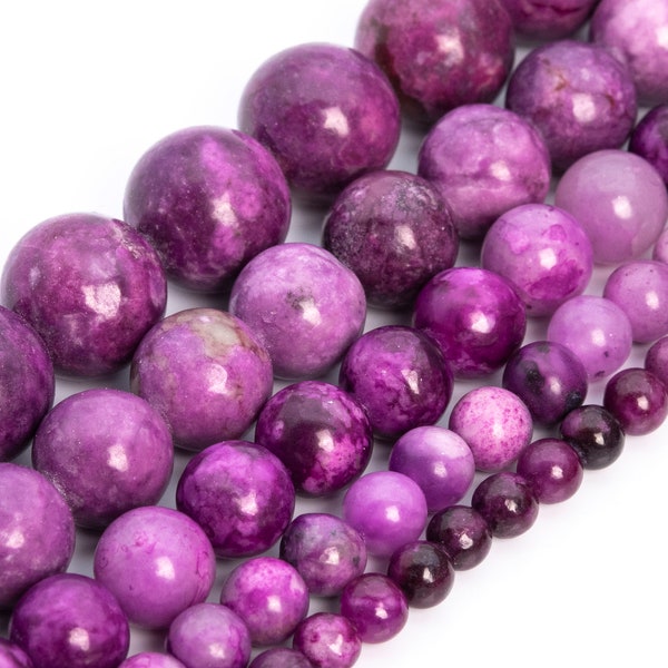 Purple Jasper Beads Sugilite Purple Color Grade AAA Natural Gemstone Round Loose Beads 4MM 6MM 8MM 10MM 12MM Bulk Lot Options