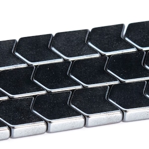 7x6MM Black Hematite Beads Arrow Grade AAA Genuine Natural Gemstone Loose Beads 15.5&quot; / 7.5&quot; Bulk Lot Options (104925)