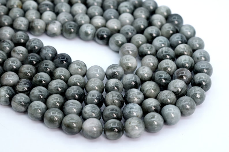 12MM Light Gray Chrysoberyl Cat Eye Beads AA Genuine Natural Gemstone Half Strand Round Loose Beads 8 BULK LOT 1,3,5,10,50 105932h-1786
