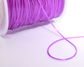 High Quality 0.8MM Purple Japanese Elastic Cord / Thread Crystal String 1 Spool 60 Meters Bulk Lot Options (64708-S2549)