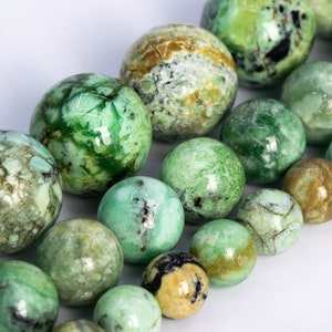 Genuine Natural Variscite Beads Grade AAA Gemstone Round Loose Beads 6MM 8MM 12MM Bulk Lot Options