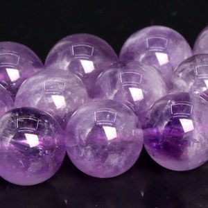 10MM Translucent Deep Lavender Amethyst Beads Brazil Grade AA Genuine Natural Gemstone Round Loose Beads 15.5&quot; Bulk Lot Options (109507)